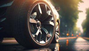 thisiscomma.com_a_shiny_tire_black_shine_in_the_middle_of_view